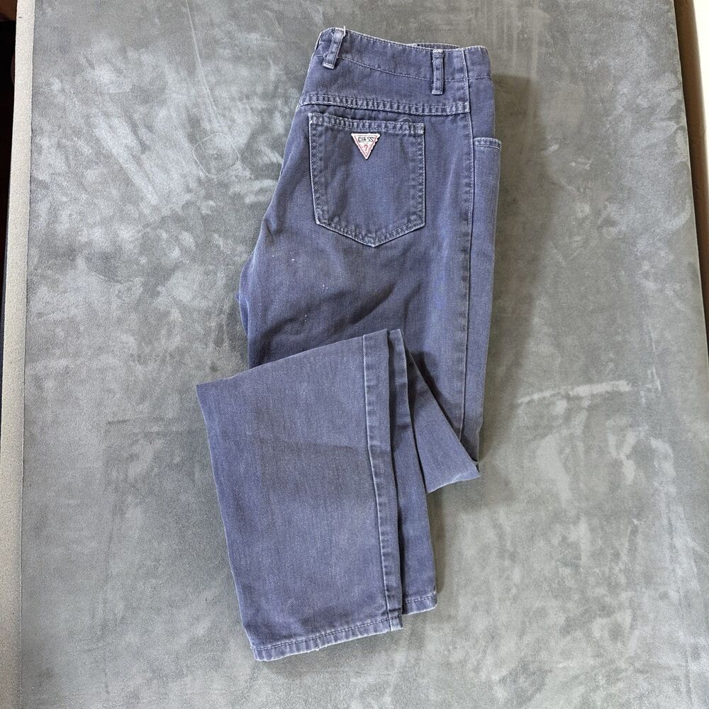 90's GUESS VTG Tapered Leg Jeans Women’s Mid Rise 5-Pocket Button fly USA made